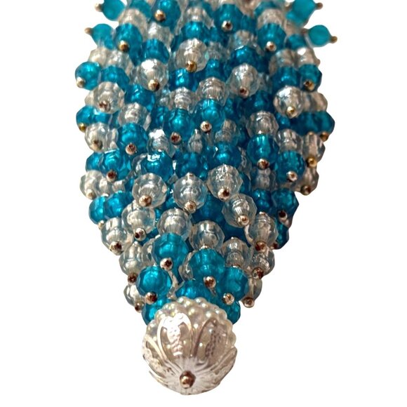 Christmas Cascading Chandelier Ornament Beaded Tea Ball Fan Pull Charm Bohemian - Picture 4 of 10